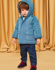 Parka bleu canard à capuche DIROMEO / 22H1BGN1PAR714