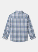 Chemise à carreaux bleu Garçon NUSURCHAGE / 25H3PGQ1SCHC237