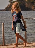 T-shirt bleu marine avec vague et surfeur FOWAVAGE / 23E3PGC1TMC070