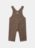 Salopette marron avec poche ours Bébé Garçon NAFLORENT / 25H1BGS2SAL821