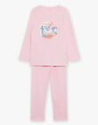 Pyjama deux pièces rose pâle en coton avec cape tête de koala FLOPOETTE 2 / 23E5PF42PYT030