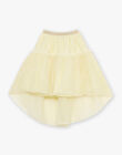 Jupe jaune asymétrique en tulle paillettée FYMETTE / 23E2PFG1JUPB104