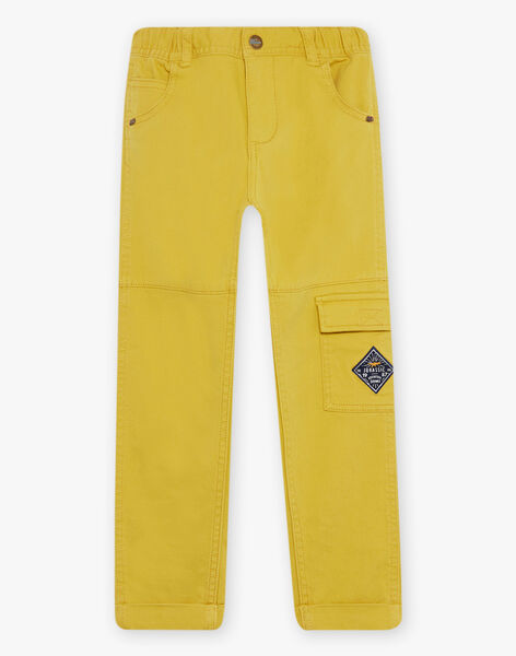 Pantalon cargo jaune DAFORAGE / 22H3PGD2PANB114
