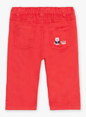 Pantalon en tubique rouge FAKIAN / 23E1BGC2PAN410