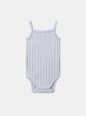 Lot de 2 bodies bébé fille à fines bretelles en coton issu de l'agriculture biologique MEJULIETTE / 25E5BF41DEK213