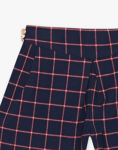 Short bleu marine à carreaux DISHOETTE / 22H2PFE1SHO070
