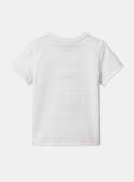 T-shirt blanc à motif requin en jersey KLOBAGE / 24E3PGS1TMC001
