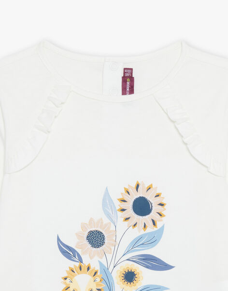 T-shirt écru tournesols FALIONETTE / 23E2PF81TML001