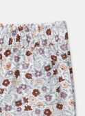 Pantalon évasé imprimé floral MABILLIE / 25E1BF71PAN001