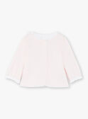 Ensemble veste en velours fantaisie et pantalon en tubique écru bébé fille ZOLOUNA / 21E0NFG2ENS000
