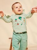 T-shirt vanille à rayures et légumes FACLEM / 23E1BGB1TML611