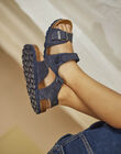 Sandales bleues marine en cuir CNUAGE 3 / 22N10PG32D0E070