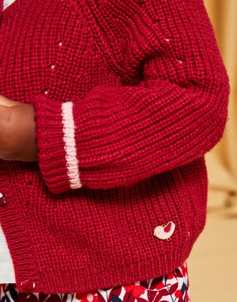 Gilet en tricot rouge DAOLIVIA / 22H1BFX2CARF526