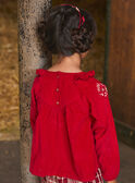 Blouse  brodée en velours côtelé LALETTE / 24H2PFR1CHEF505