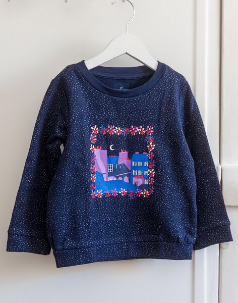 Sweat Camille Witt marine à paillettes - Maman DOSWEF / 22H2FFT1SWE705