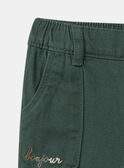 Pantalon vert foncé retroussables Bébé Garçon NAFLO / 25H1BGS2PAN608