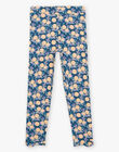 Legging bleu-vert à oranges et fleurs FLALEGETTE 2 / 23E2PFO2LG608