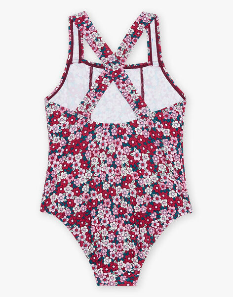 Maillot de bain 1 pièce cassis à imprimé fleuri FRYCRETTE / 23E4PFM4D4KD302
