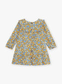 Robe à volants bleu marine à fleurs FABETTY / 23E1BF81ROB070