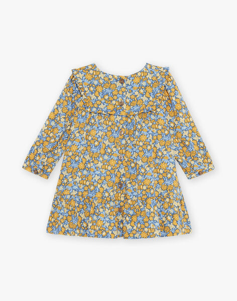 Robe à volants bleu marine à fleurs FABETTY / 23E1BF81ROB070