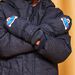 Moufles en twill à motif tête d'animal bleu marine