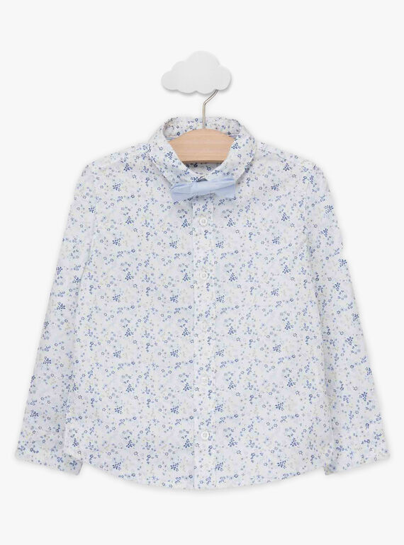 Chemise en popeline à imprimé fleuri enfant garçon TIFLORAGE / 20E3PGJ6CHM001