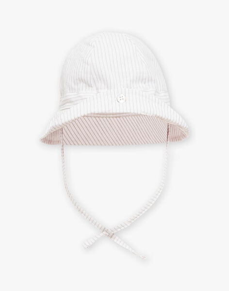 Chapeau blanc rayé gris bébé garçon CAMATEO / 22E4BGH2CHA000