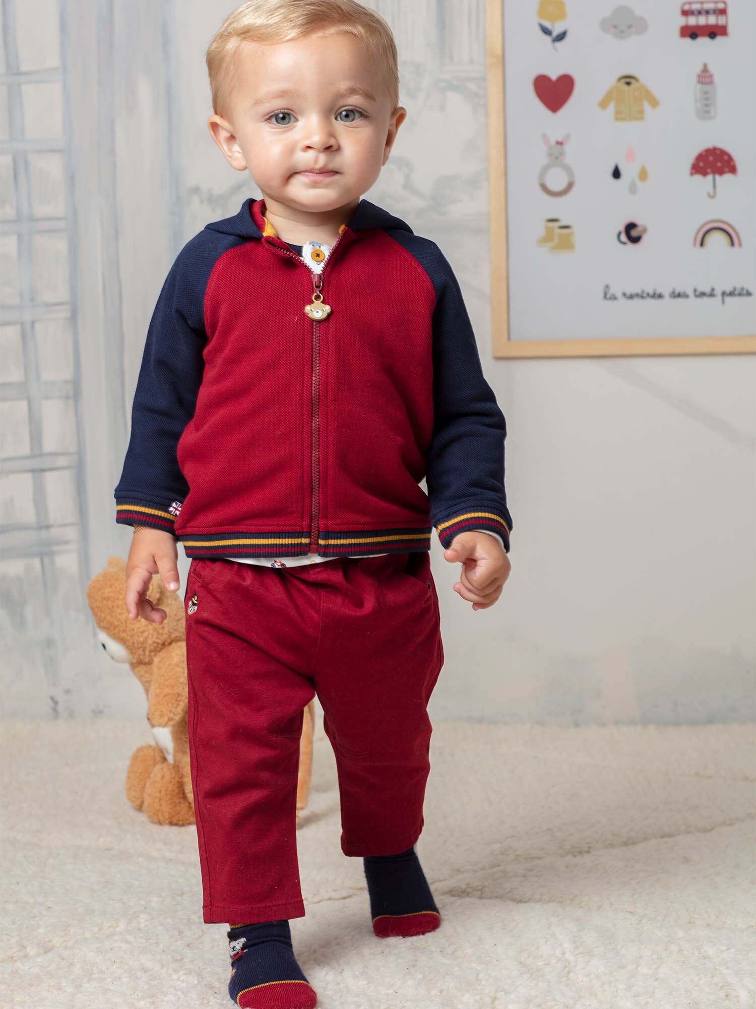 Pantalon rouge bebe garcon deals