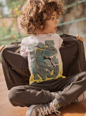 T-shirt tie-&-dye jaune motif dinosaure fantaisie enfant garçon CATICHAGE / 22E3PGB2TMC116
