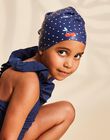 Bonnet de piscine bleu marine à pois blancs FRYBONETTE / 23E4PFL1D4Y070