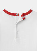 Body t-shirt écru imprimé animaux à manches longues Bébé Garçon NADANNY / 25H1BGK1BOD001