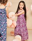 Robe longue cassis à imprimé fleuri FRULUETTE 2 / 23E2PFX4RBSD302