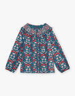 Blouse vert pin fleurie DUIBLETTE / 22H2PFZ1CHEG633
