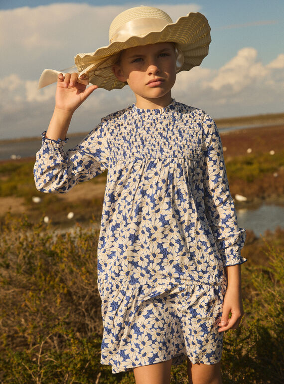 Robe à smock fleurie MESMOKETTE / 25E2PF81ROBC238