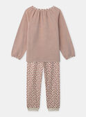Pyjama rose en velours imprimé léopard Fille NUIMETTE / 25H5PFB4PYJI814