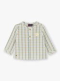 Chemise à carreaux jaune et gris   ZACOCO / 21E1BG91CHM001