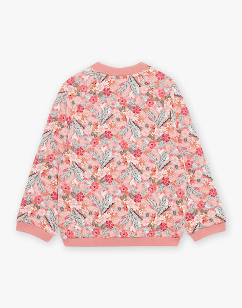 Bomber rose pâle à fleurs FITEDETTE / 23E2PFD1CARD318
