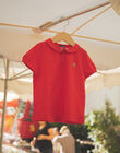 T-shirt rouge à col Claudine FEPOLETTE / 23E2PFB1TMC050