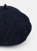 Béret bleu foncé pailletée en maille Bébé Fille NAJADE / 25H4BFQ1BON070