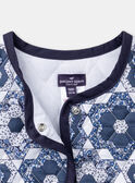 Veste sans manches bleu et blanc matelassée LACINDY / 24H1BFJ1CSM001