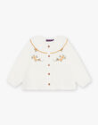 Chemise en double gaze de coton écru DACELIA / 22H1BFD1CHE001