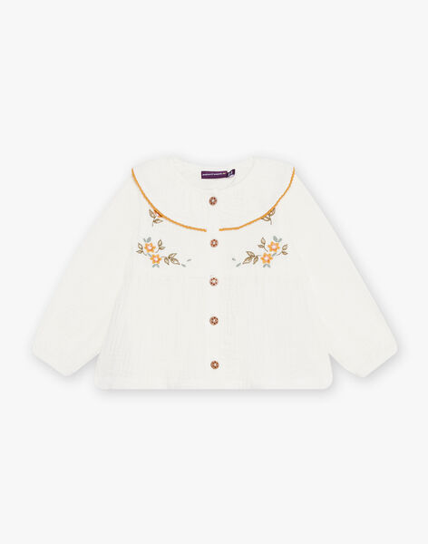 Chemise en double gaze de coton écru DACELIA / 22H1BFD1CHE001
