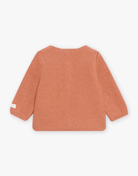 Gilet en tricot vieux rose bébé fille DOLCE / 22H0CF11CAR303