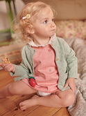 Chasuble rose à imprimé fruits bébé fille CALAURIE / 22E1BFJ1CHS413