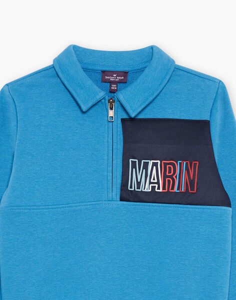 Sweat Marin bleu à col zippé FOVARAGE / 23E3PGC1SWE201