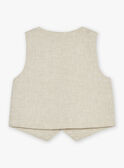 Veste beige sans manches en lin FAEDOUARD / 23E1BGI1VSMA013