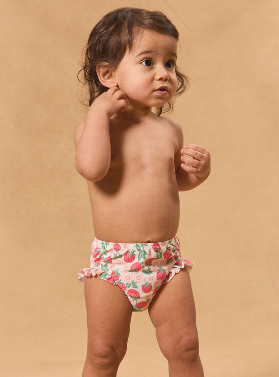 Culotte de bain imprimé fraise MITAHIS / 25E4BFC4MAI001