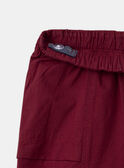 Pantalon Dézipable rouge MOCLAGE / 25E3PGJ1PANF504