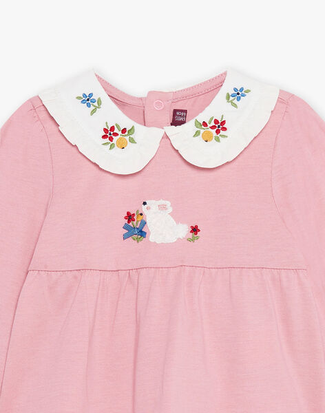 Ensemble blouse rose et legging fleuris DAEMMA / 22H1BFE1ENS309