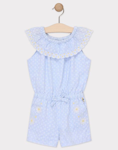 Combishort Bleue Fille Les Jours Fleuris Enfant Sergentmajor